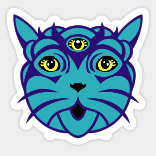 Electric Catnip Third Eye Sticker